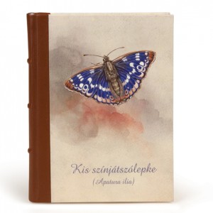 Félbőrkötésű notesz - Kis színjátszólepke