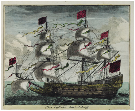 Egy angol admirális hajó