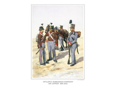 Artillerist, Bombardier, Fuhrwesen und Sappeur 1836–1848. ( 54. bild)